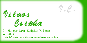 vilmos csipka business card
